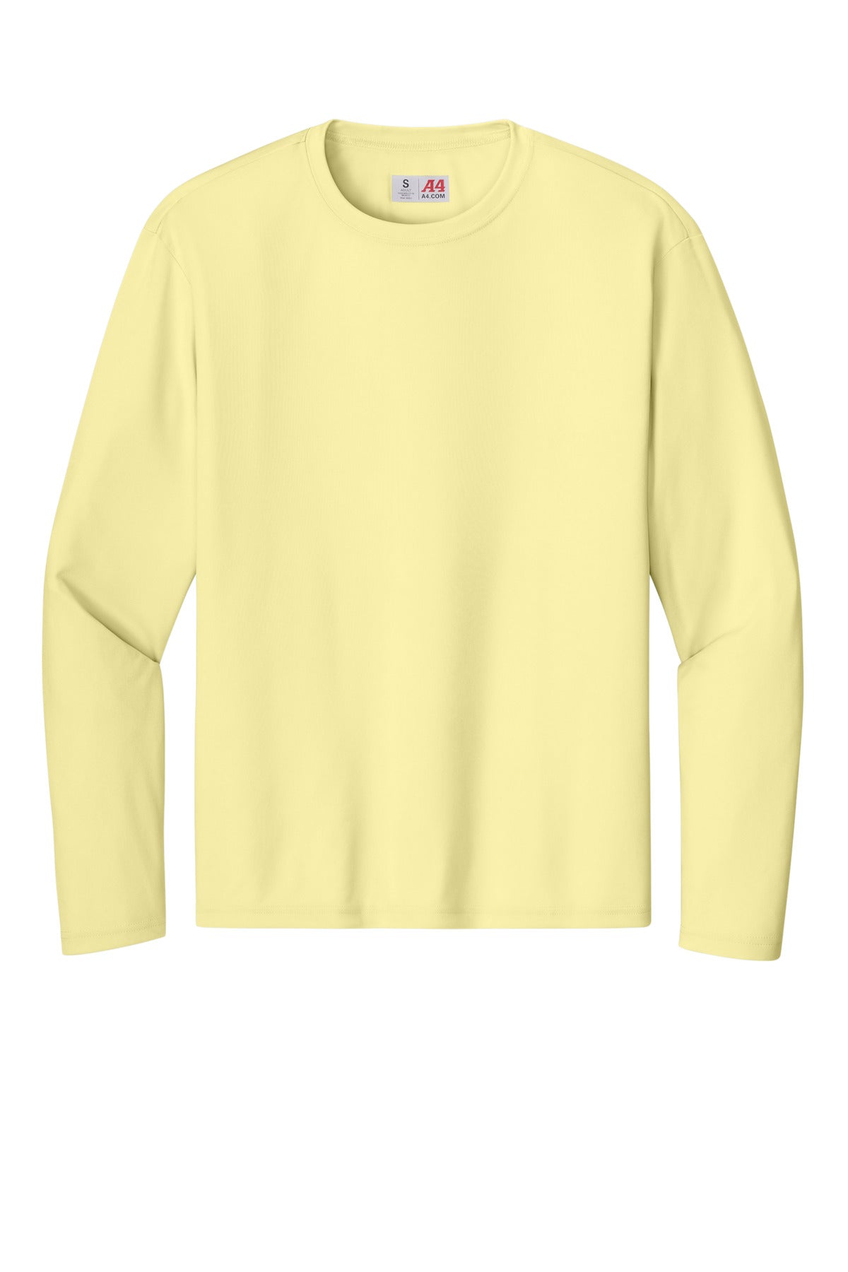 A4 Cooling Performance Long Sleeve Tee - Light Yellow