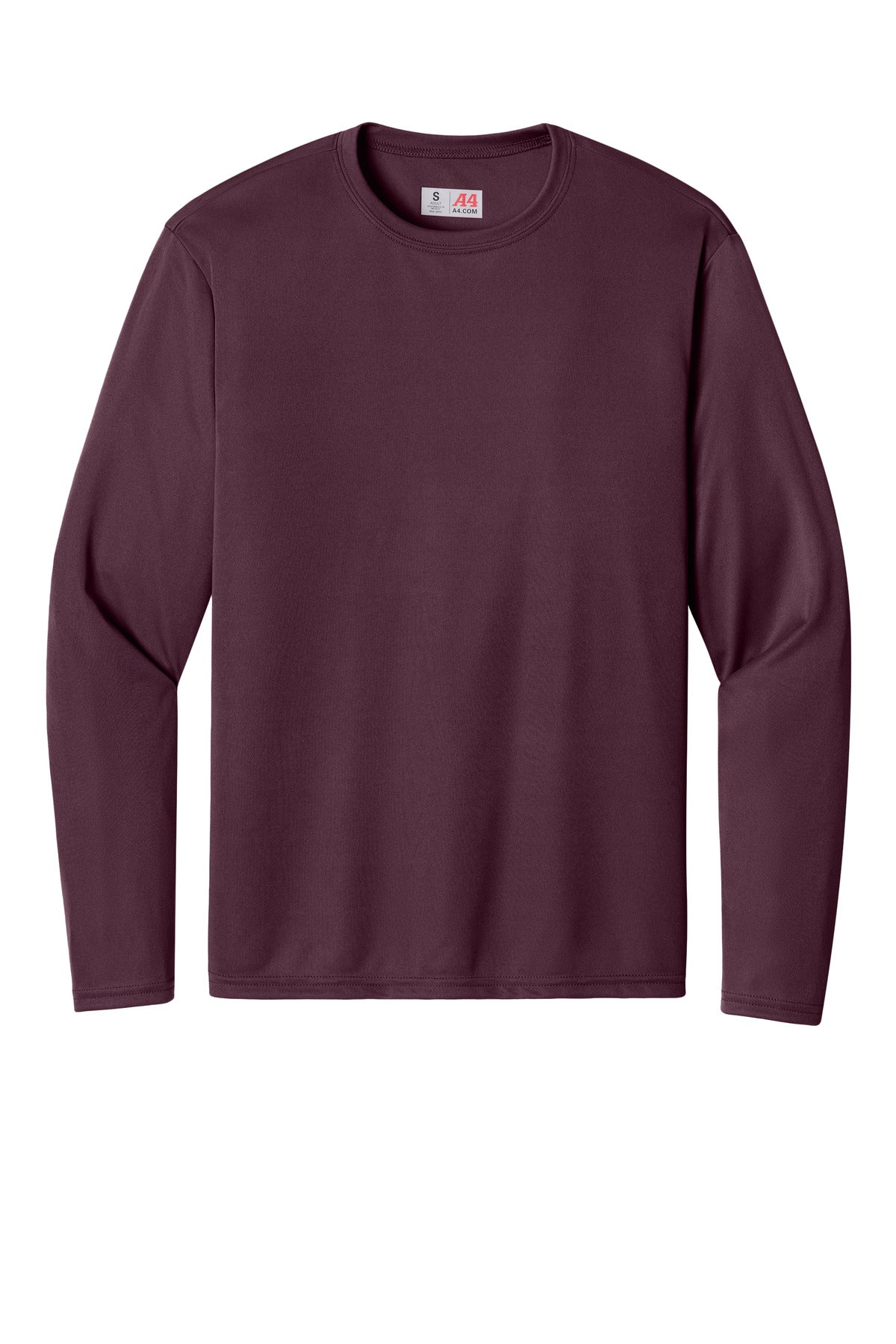 A4 Cooling Performance Long Sleeve Tee - Maroon