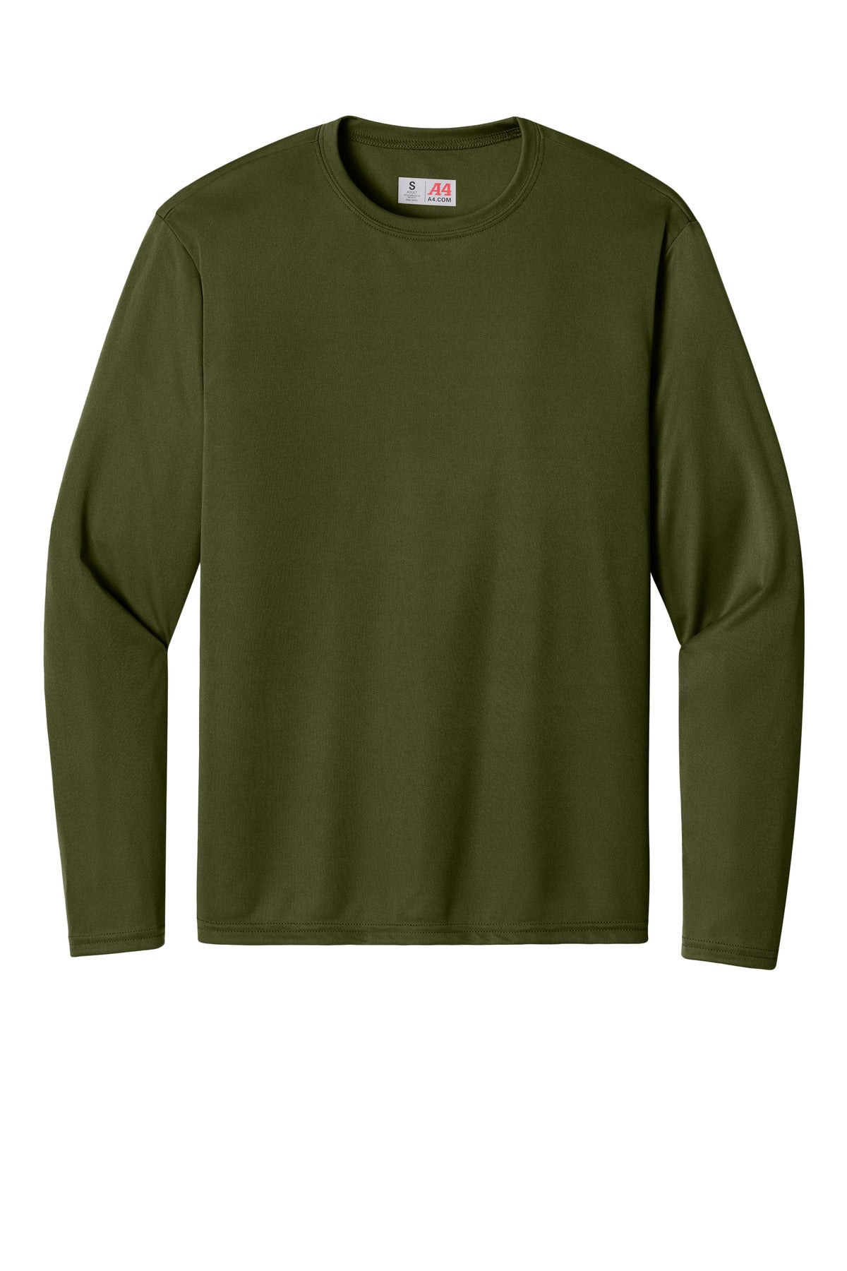 A4 Cooling Performance Long Sleeve Tee - Military Green