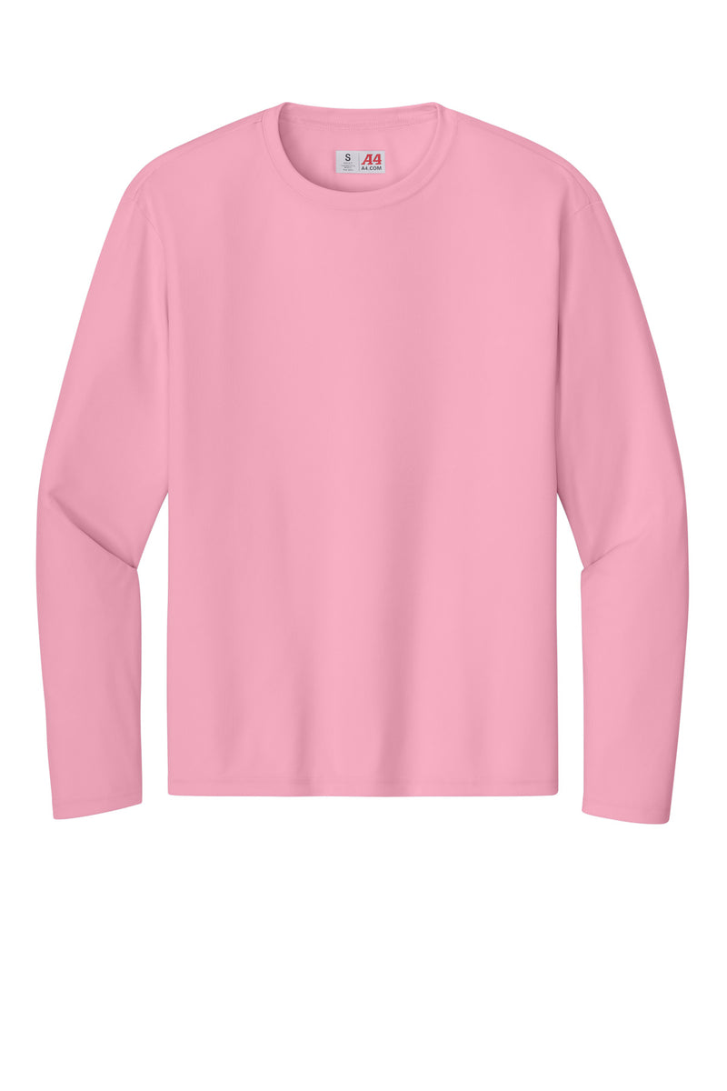 A4 Cooling Performance Long Sleeve Tee - Pink