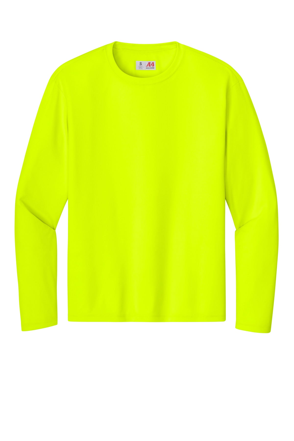 A4 Cooling Performance Long Sleeve Tee - Safety Yellow