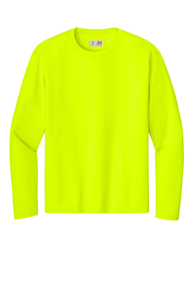 A4 Cooling Performance Long Sleeve Tee - Safety Yellow