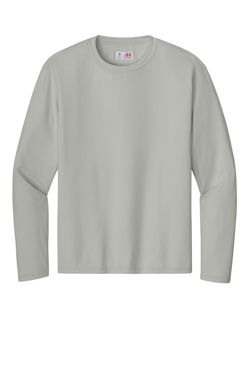 A4 Cooling Performance Long Sleeve Tee - Silver