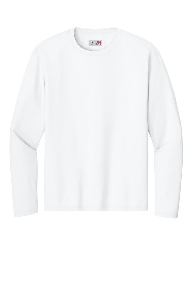 A4 Cooling Performance Long Sleeve Tee - White