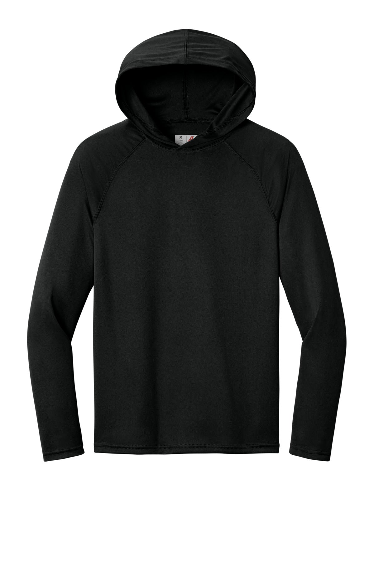 A4 Cooling Performance Long Sleeve Hooded Tee - Black