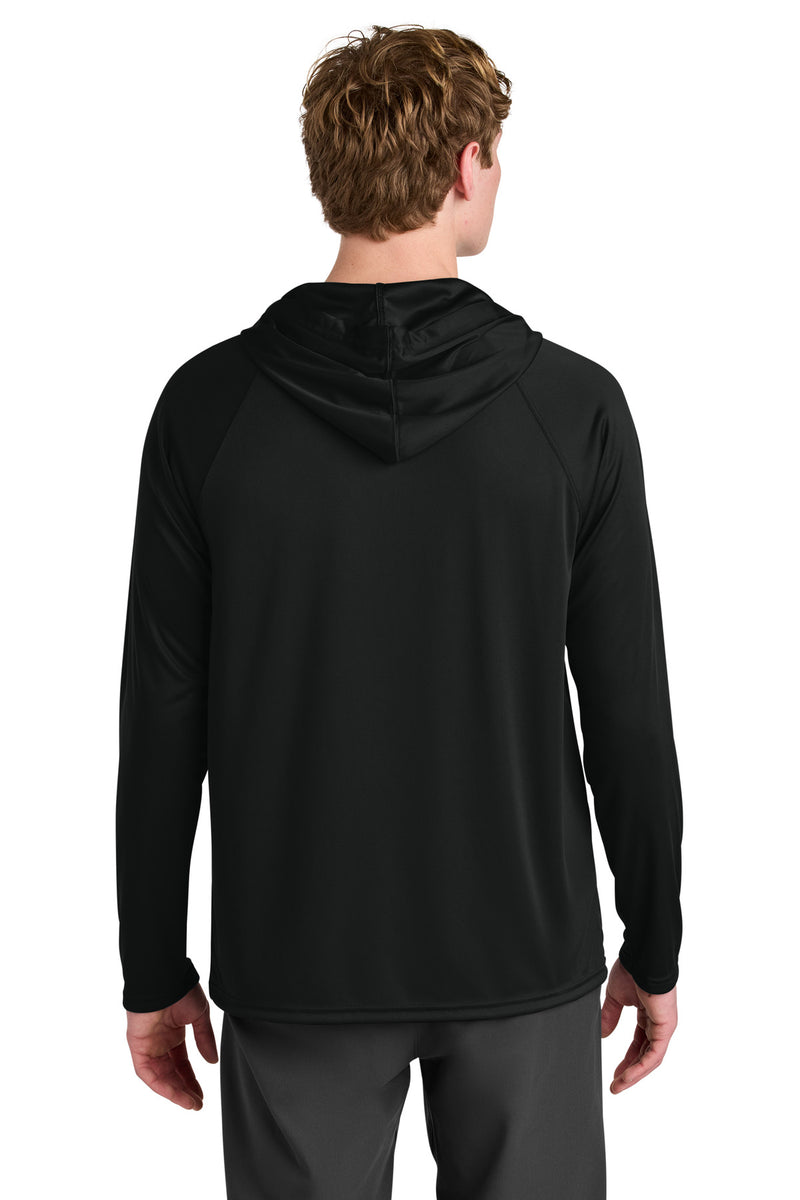 A4 Cooling Performance Long Sleeve Hooded Tee - Black