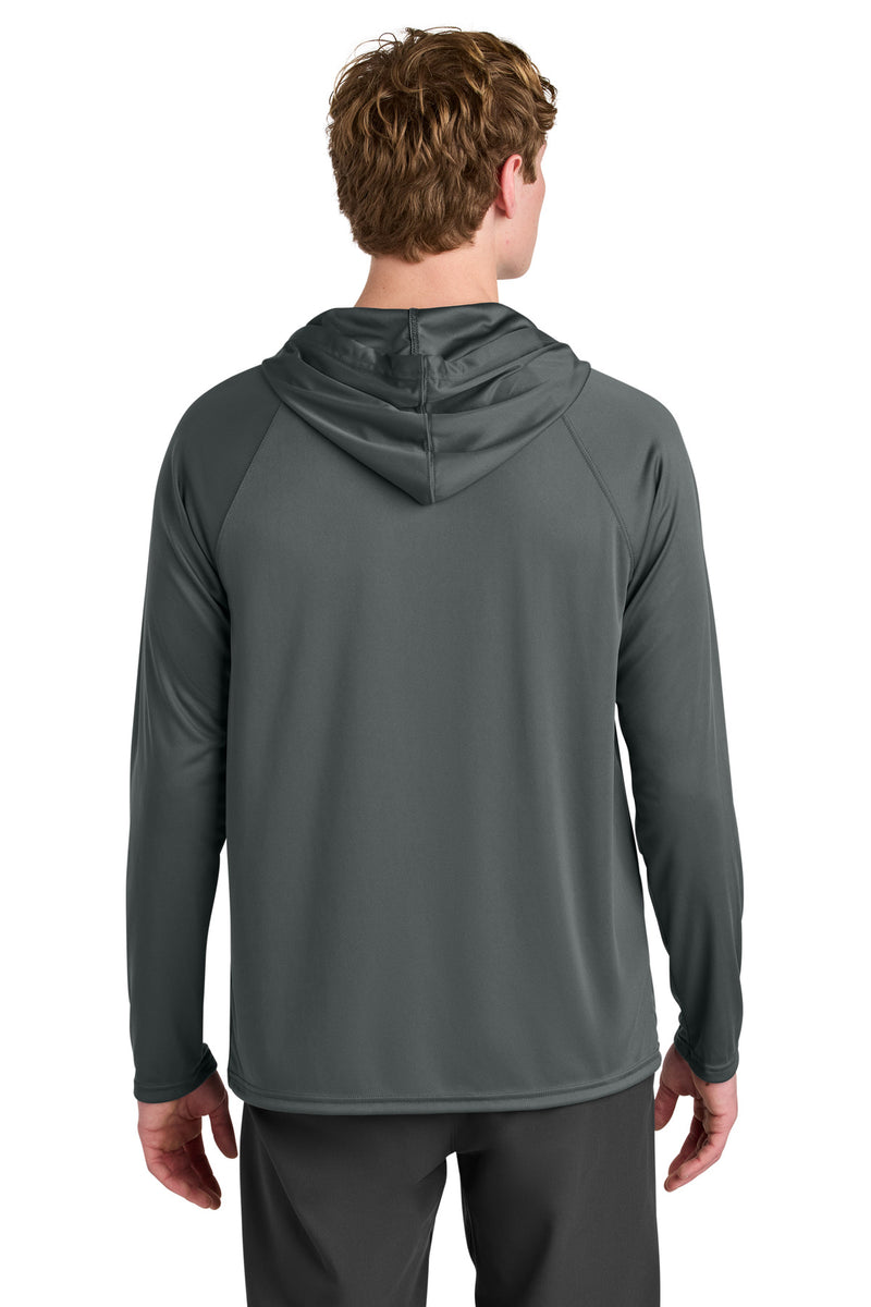 A4 Cooling Performance Long Sleeve Hooded Tee - Graphite
