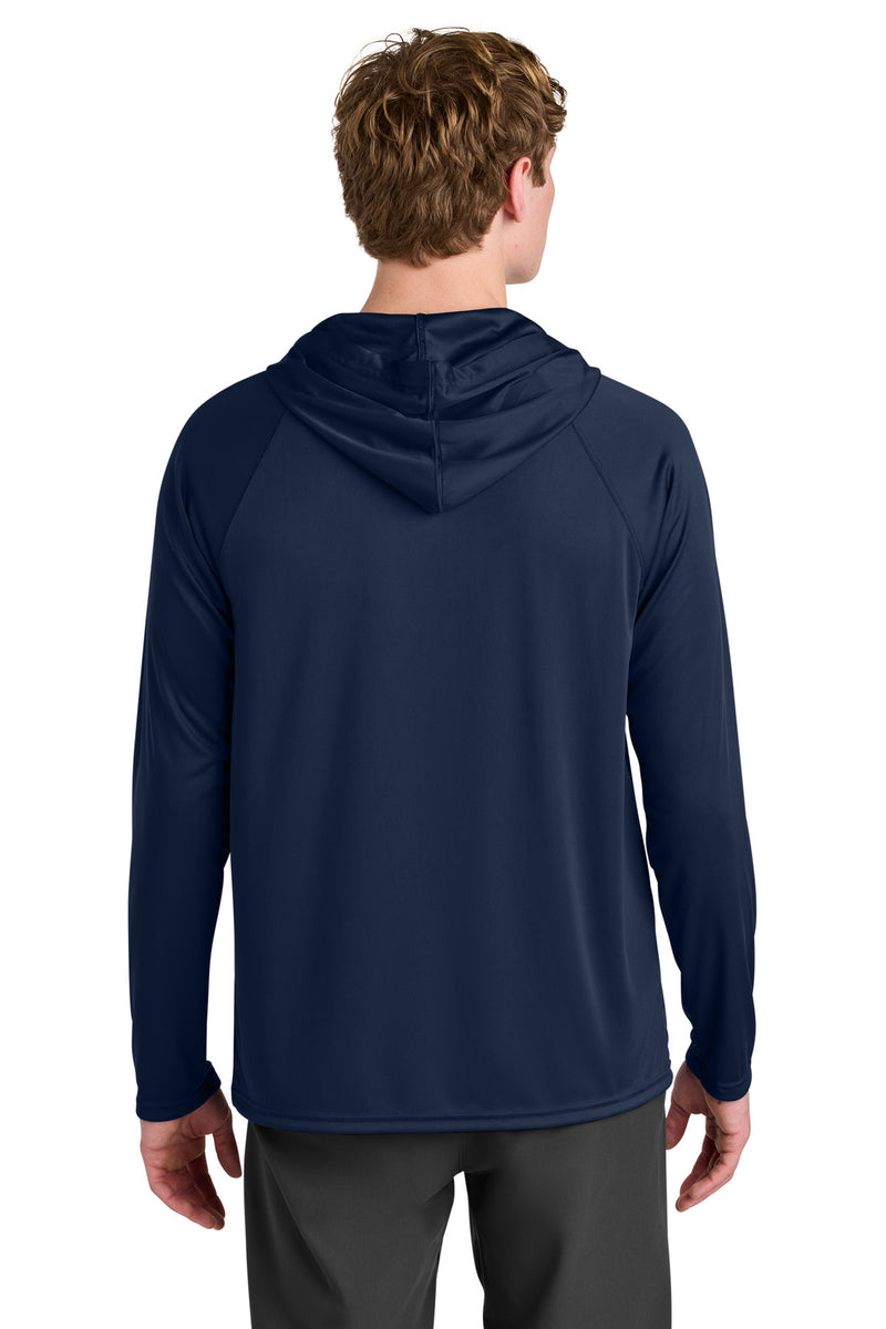 A4 Cooling Performance Long Sleeve Hooded Tee - Navy