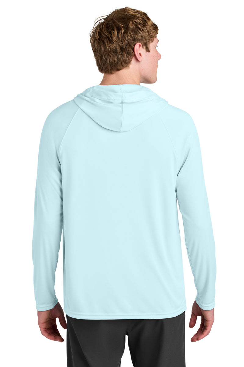 A4 Cooling Performance Long Sleeve Hooded Tee - Pastel Blue