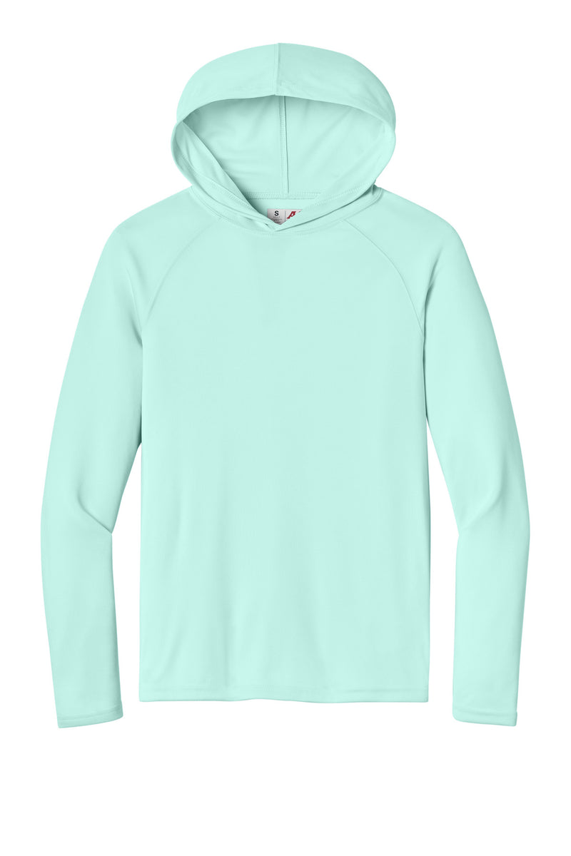 A4 Cooling Performance Long Sleeve Hooded Tee - Pastel Mint