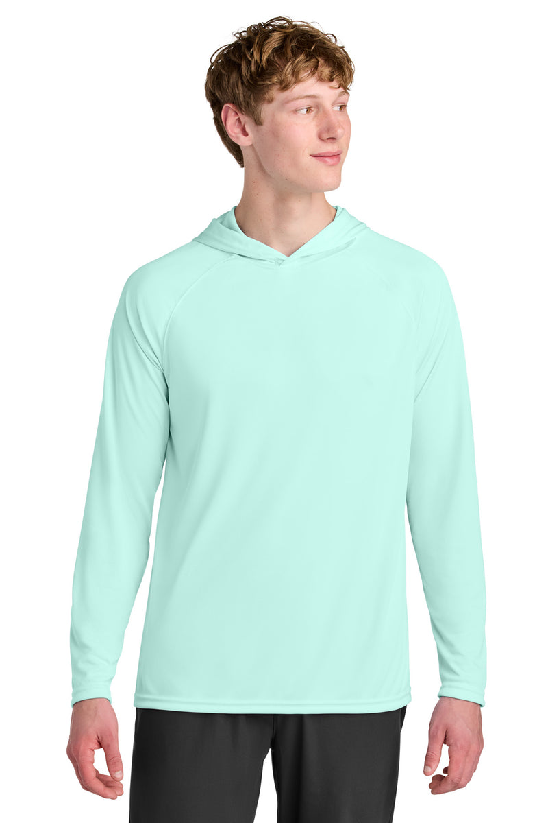 A4 Cooling Performance Long Sleeve Hooded Tee - Pastel Mint