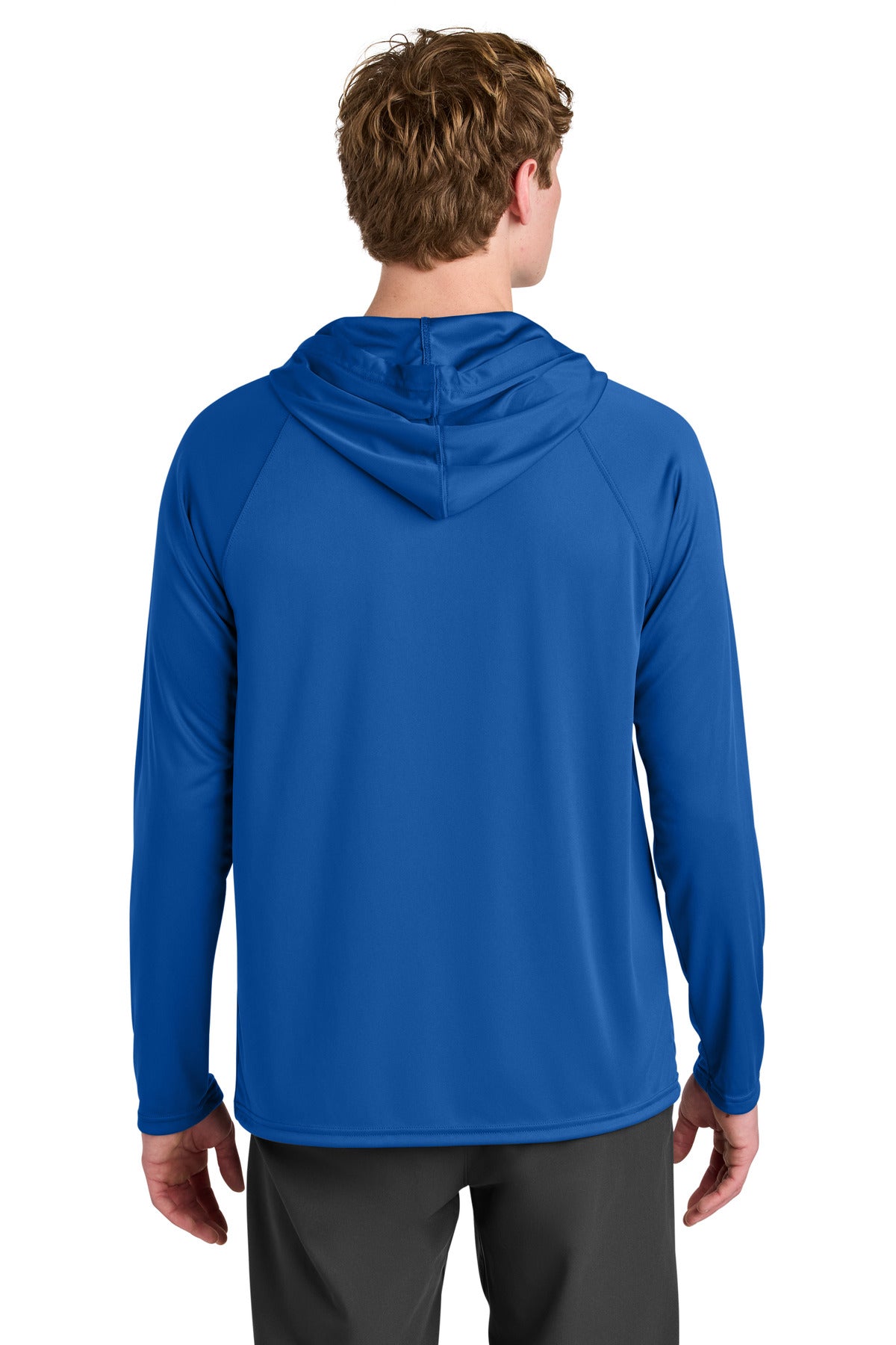 A4 Cooling Performance Long Sleeve Hooded Tee - Royal