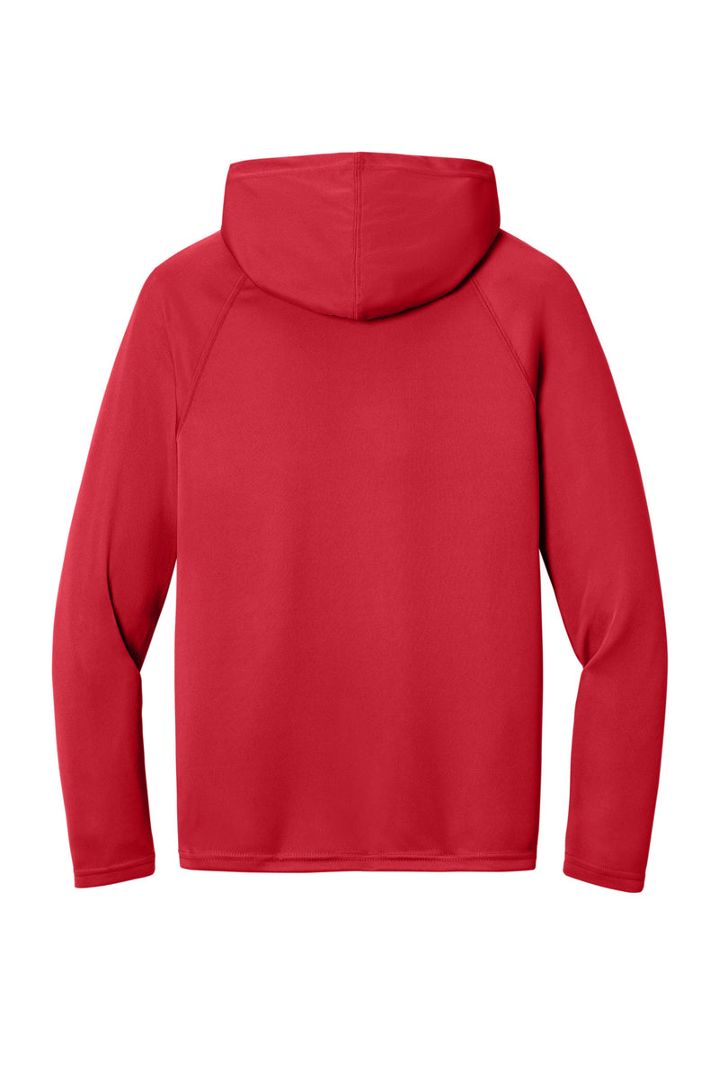 A4 Cooling Performance Long Sleeve Hooded Tee - Scarlet