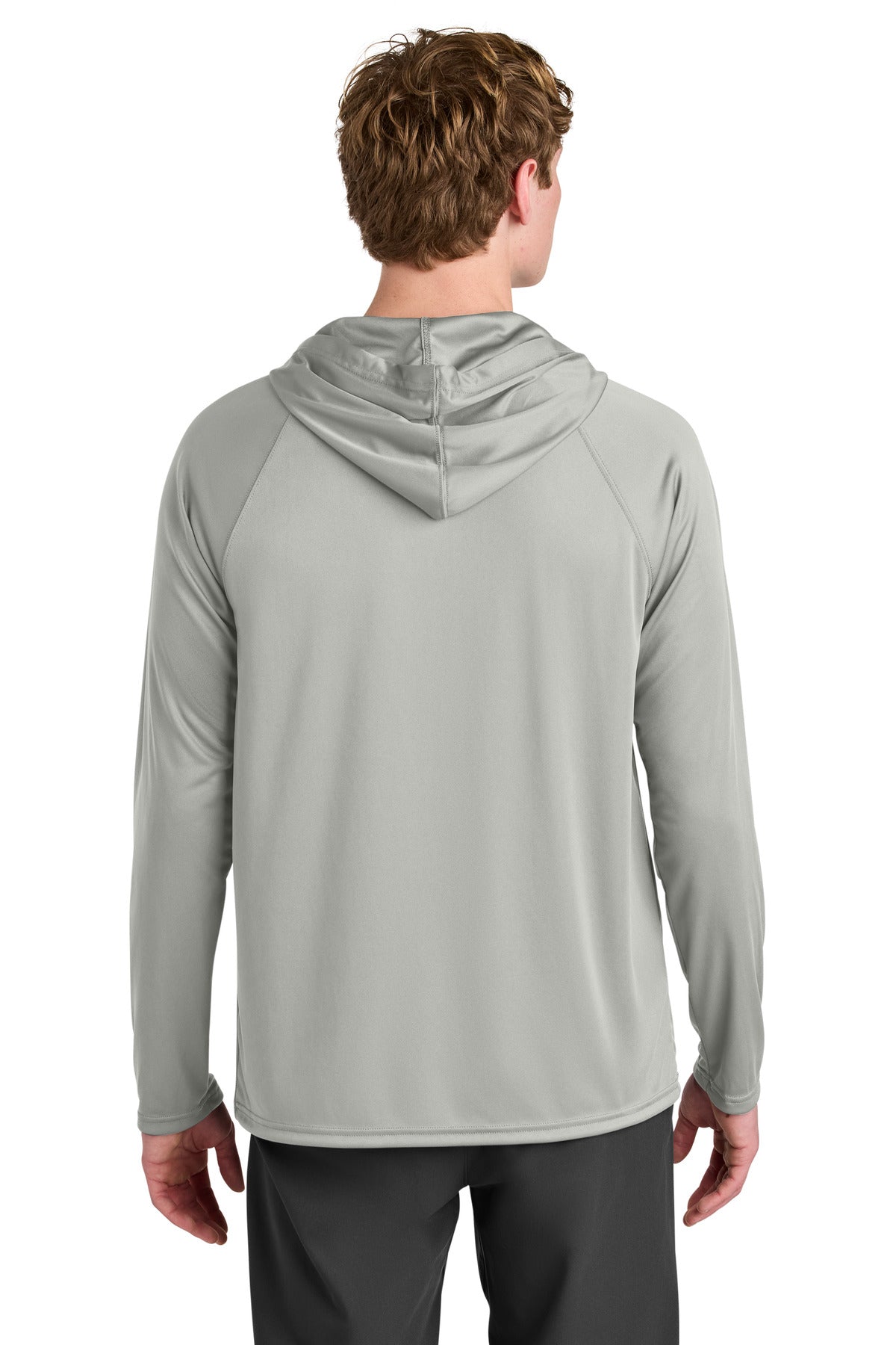 A4 Cooling Performance Long Sleeve Hooded Tee - Silver