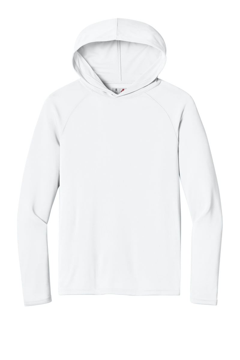 A4 Cooling Performance Long Sleeve Hooded Tee - White