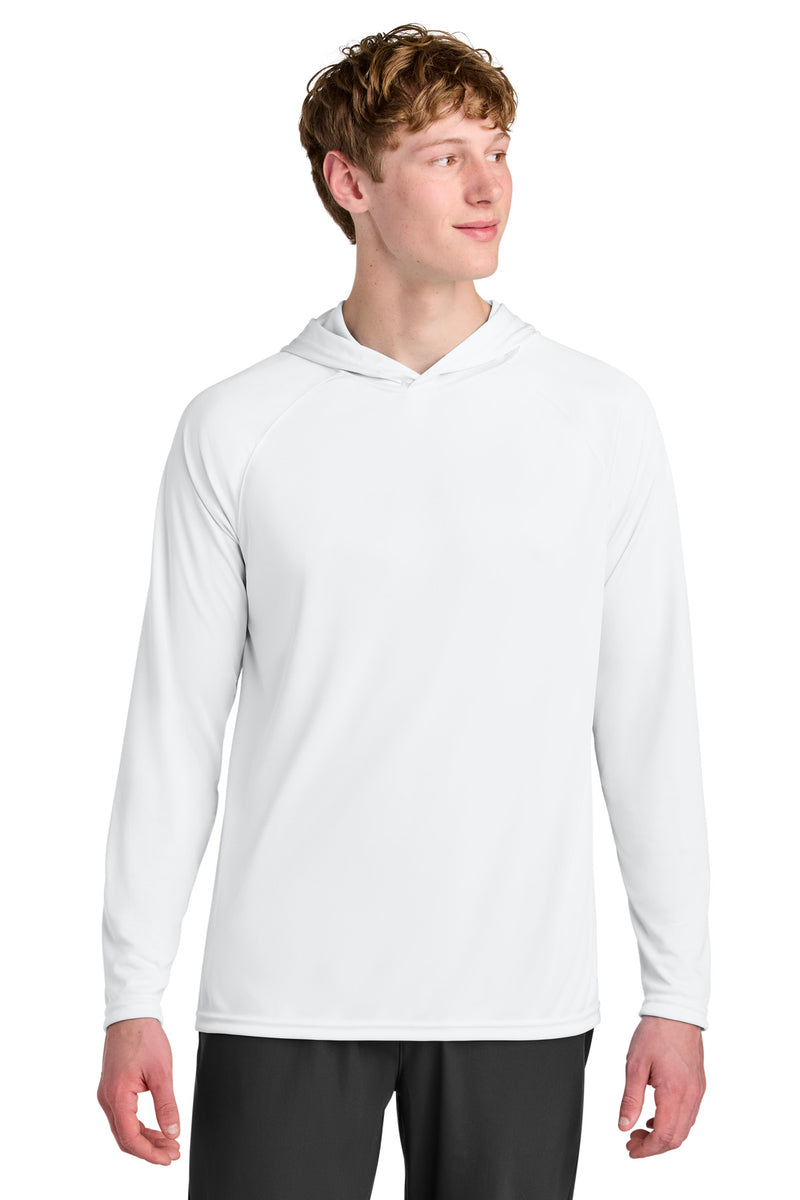 A4 Cooling Performance Long Sleeve Hooded Tee - White