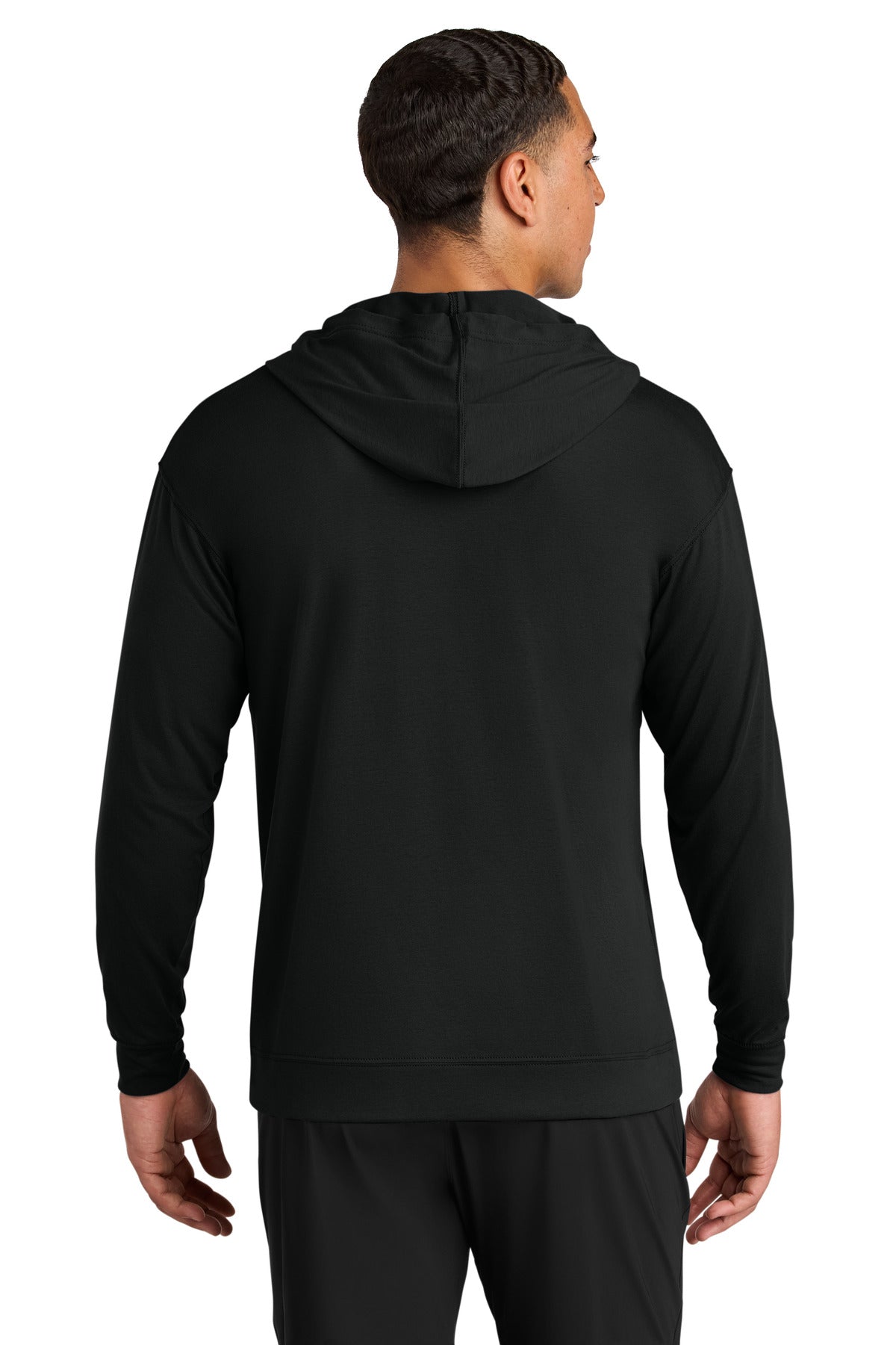 A4 Softek Long Sleeve Hooded Tee - Black