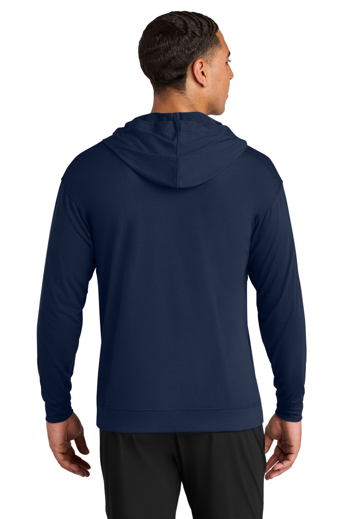 A4 Softek Long Sleeve Hooded Tee - Navy