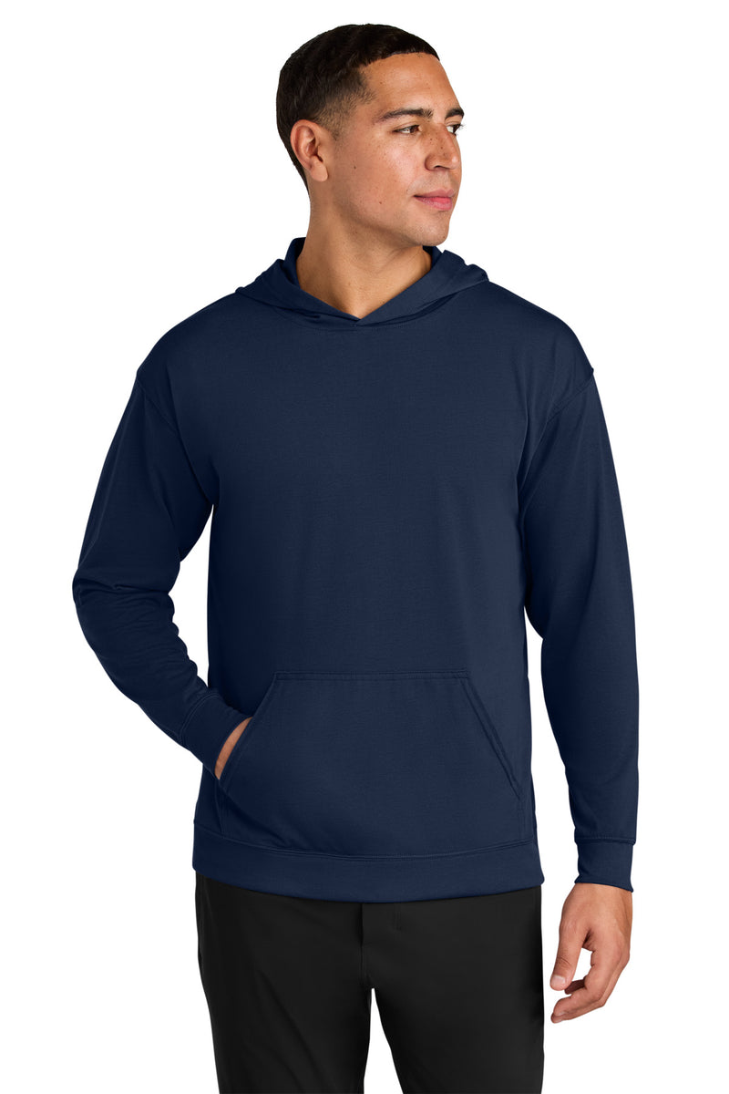 A4 Softek Long Sleeve Hooded Tee - Navy
