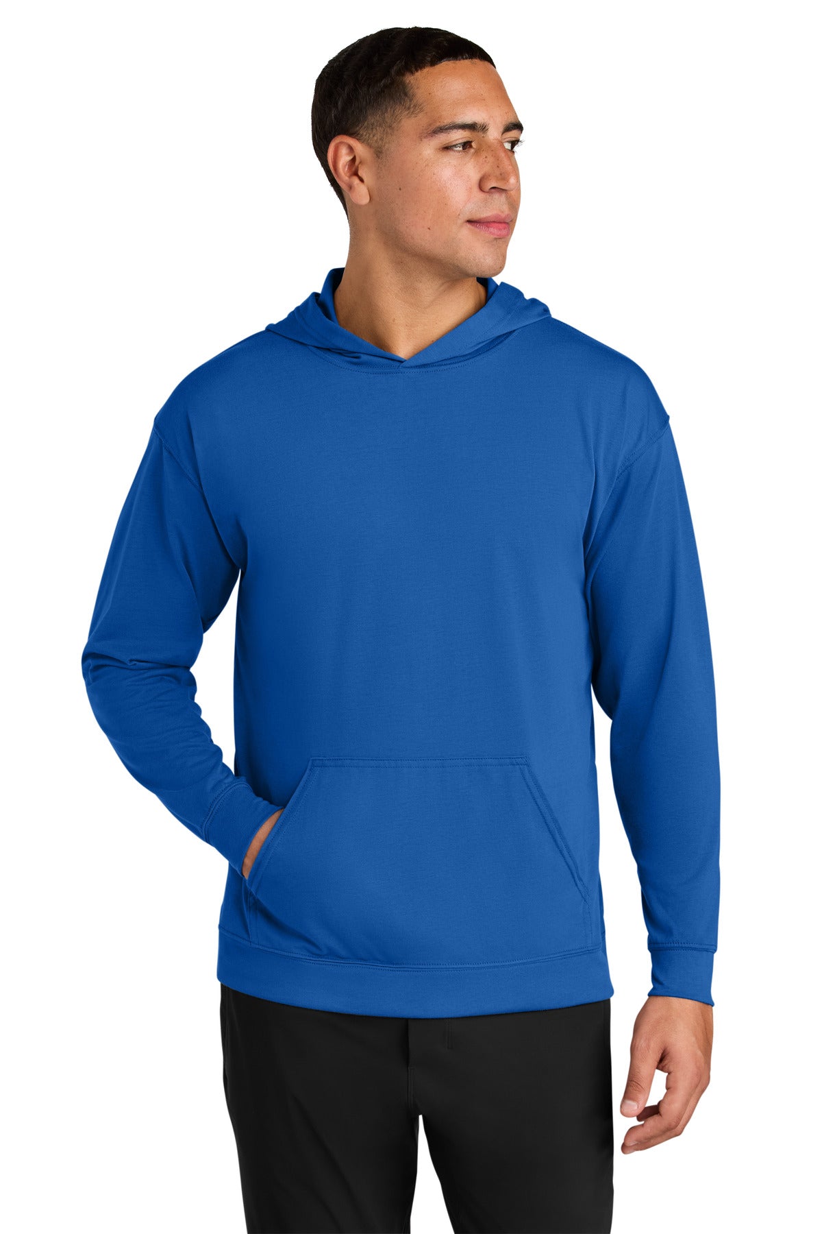 A4 Softek Long Sleeve Hooded Tee - Royal