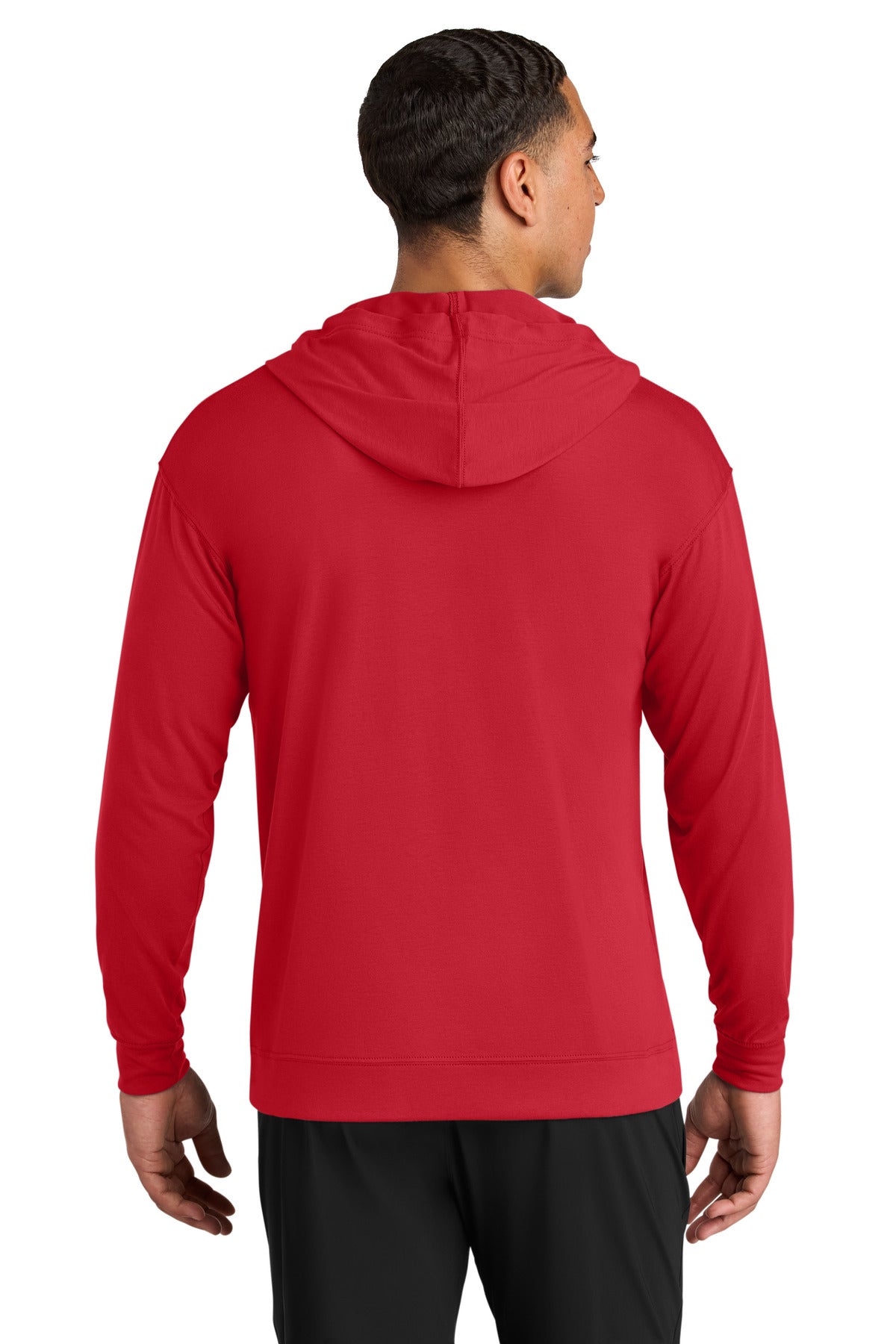 A4 Softek Long Sleeve Hooded Tee - Scarlet
