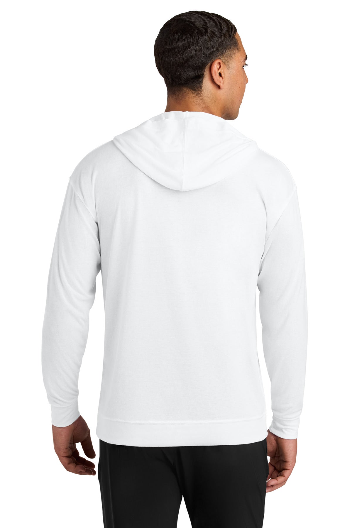 A4 Softek Long Sleeve Hooded Tee - White