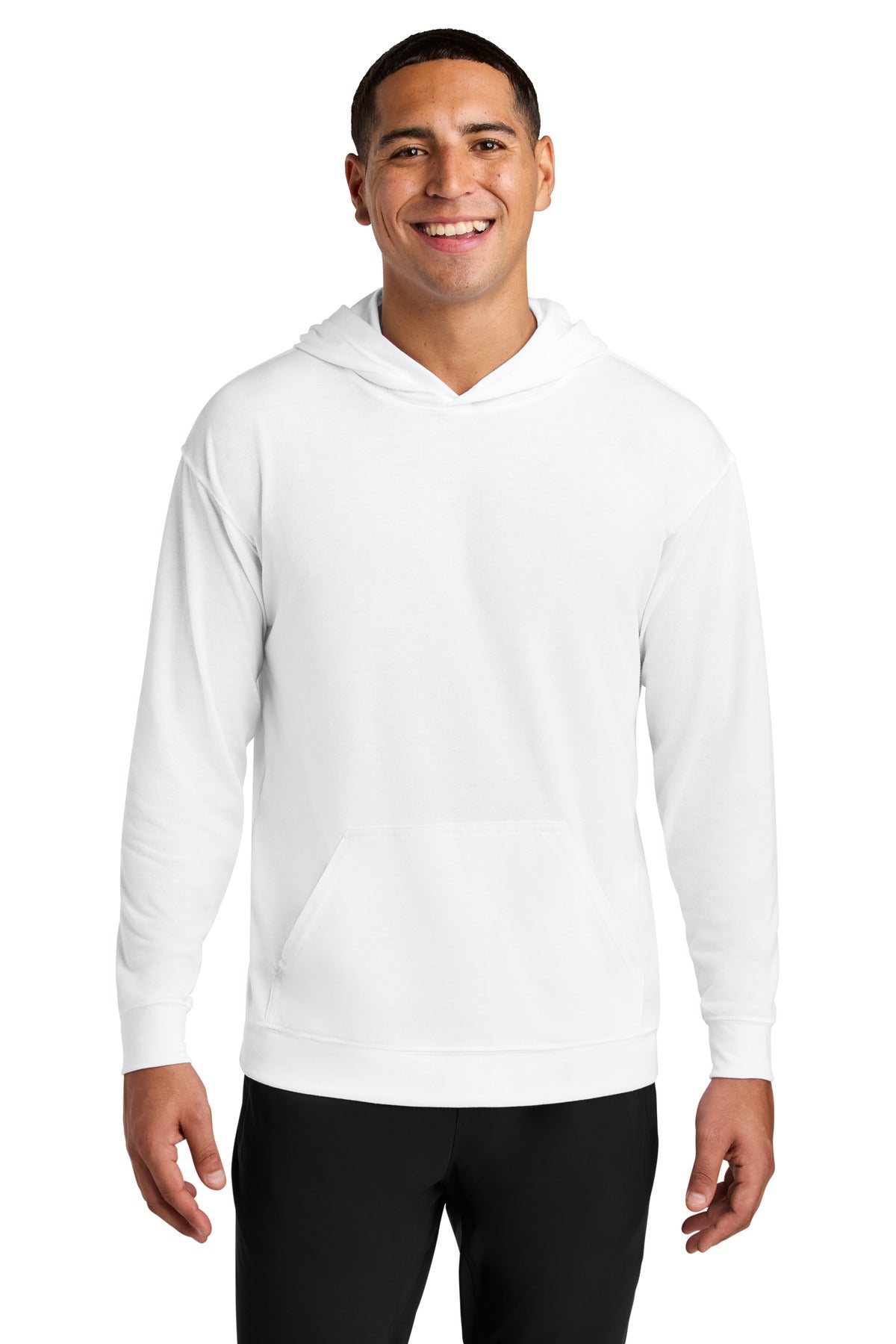 A4 Softek Long Sleeve Hooded Tee - White