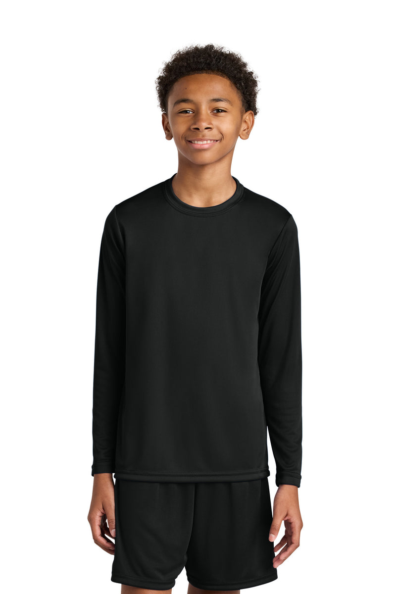 A4 Youth Cooling Performance Long Sleeve Tee - Black