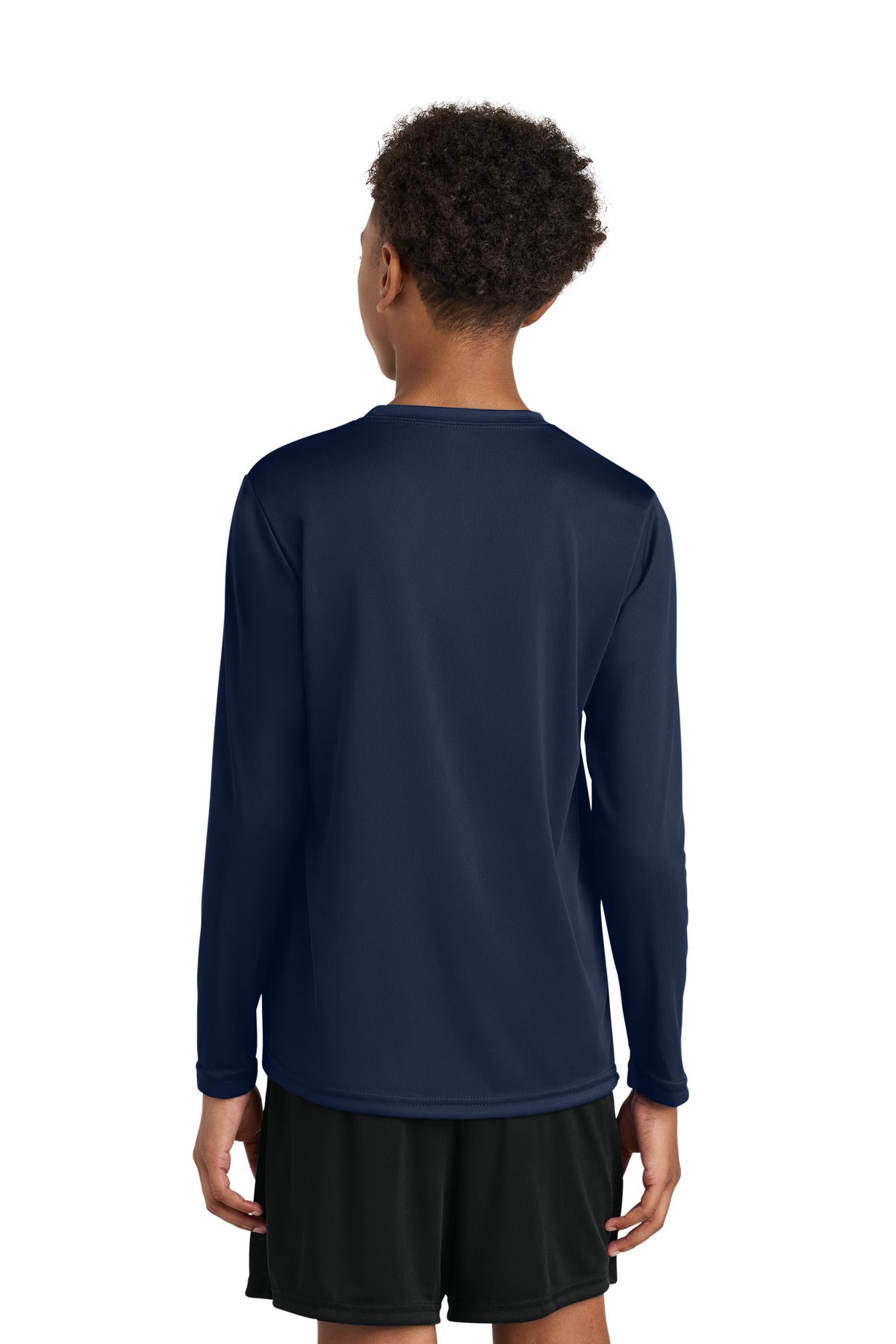 A4 Youth Cooling Performance Long Sleeve Tee - Navy