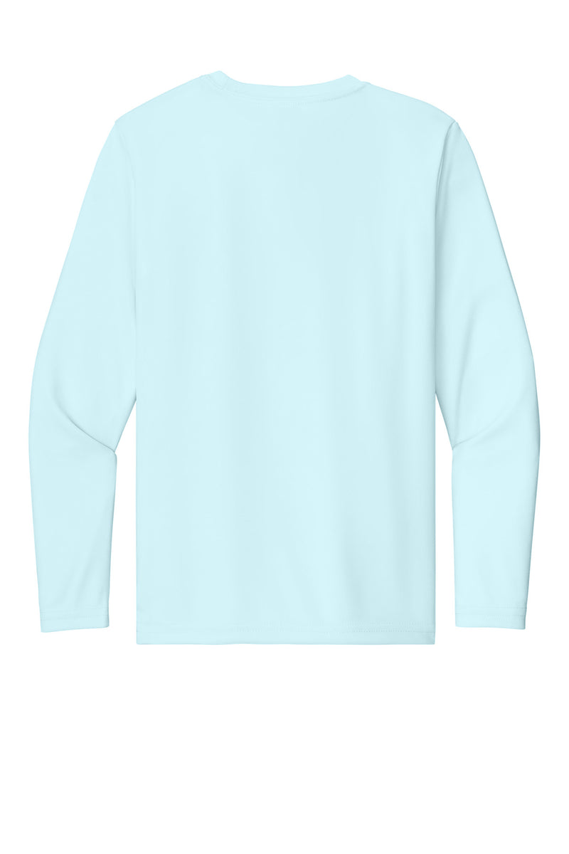 A4 Youth Cooling Performance Long Sleeve Tee - Pastel Blue