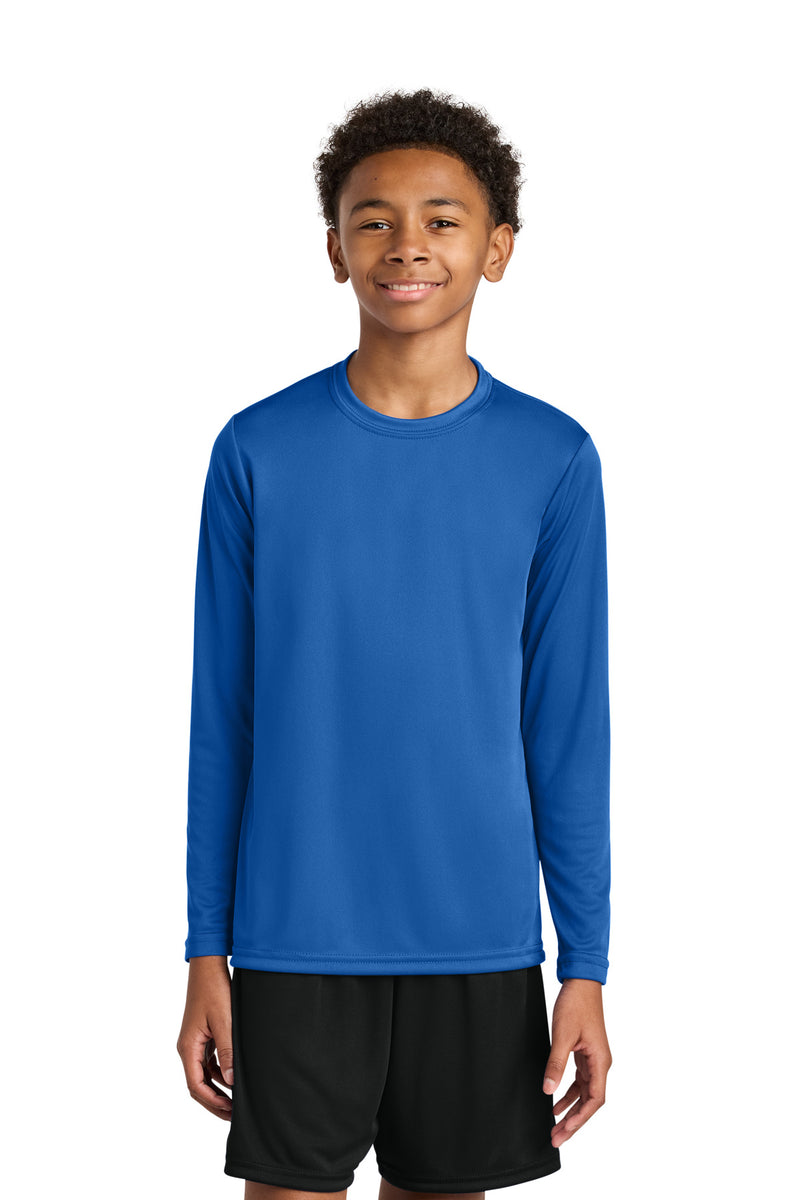 A4 Youth Cooling Performance Long Sleeve Tee - Royal