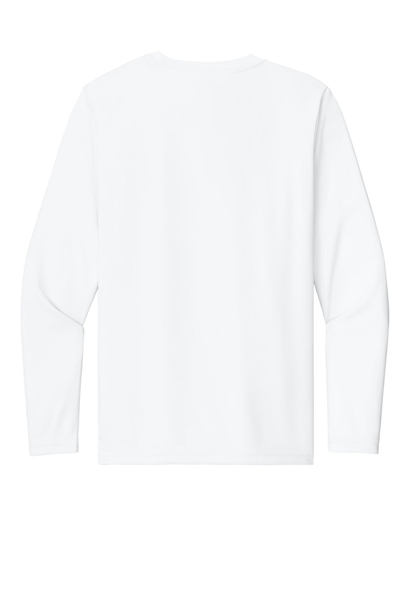 A4 Youth Cooling Performance Long Sleeve Tee - White