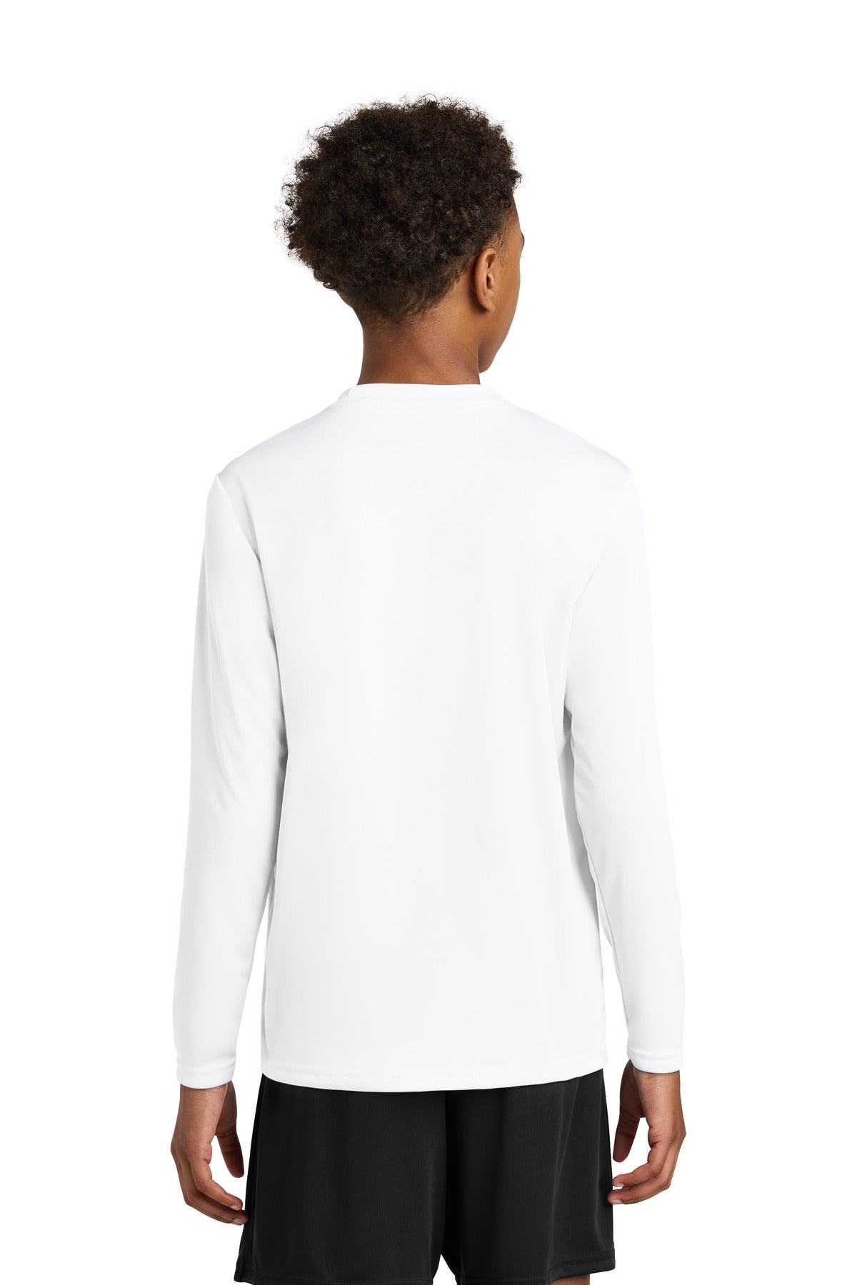 A4 Youth Cooling Performance Long Sleeve Tee - White