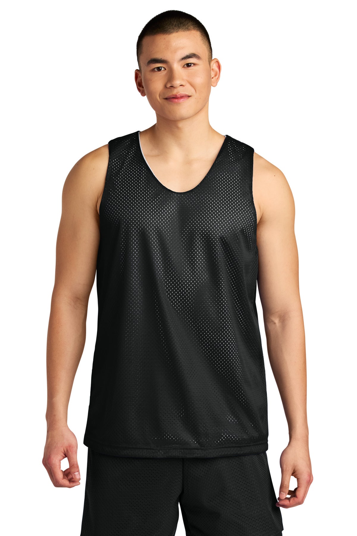 A4 Sprint Reversible Mesh Tank - Black/ White