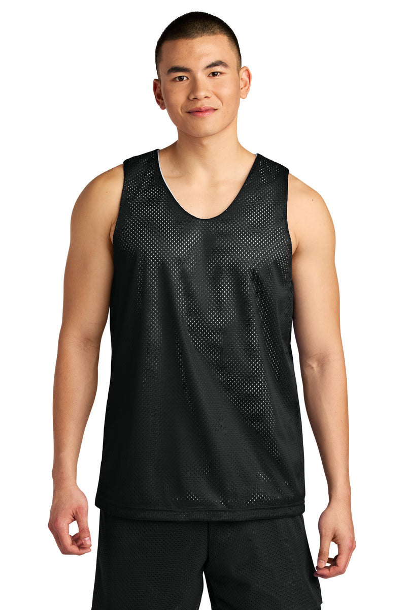 A4 Sprint Reversible Mesh Tank - Black/ White