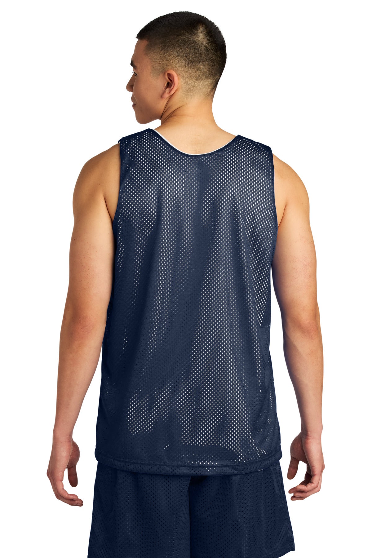 A4 Sprint Reversible Mesh Tank - Navy/ White