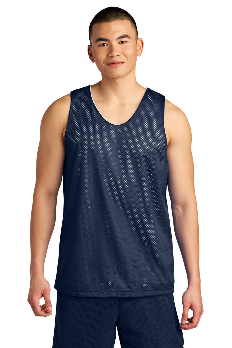 A4 Sprint Reversible Mesh Tank - Navy/ White