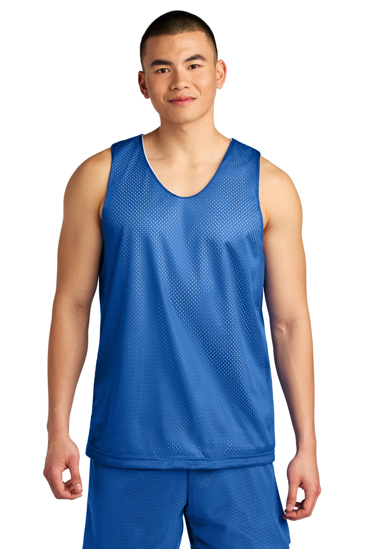 A4 Sprint Reversible Mesh Tank - Royal/ White