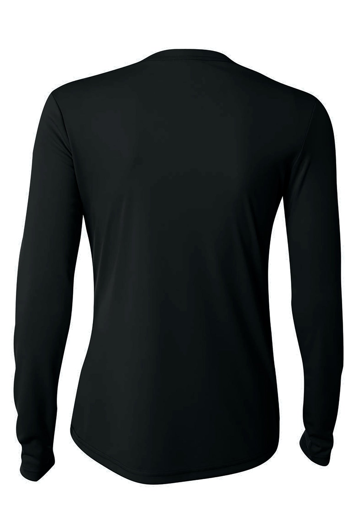 A4 Women's Cooling Performance Long Sleeve Tee - Black