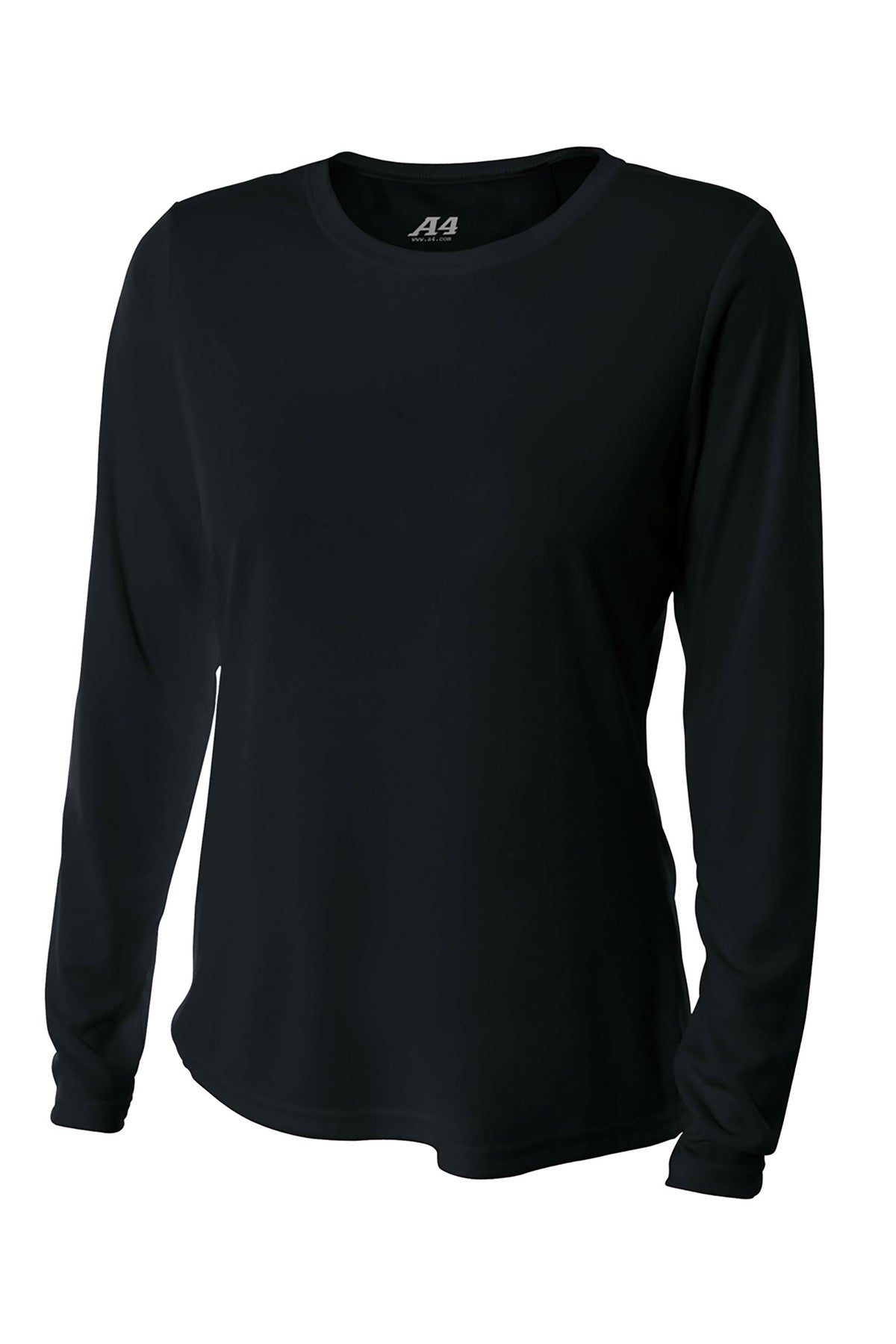 A4 Women's Cooling Performance Long Sleeve Tee - Black
