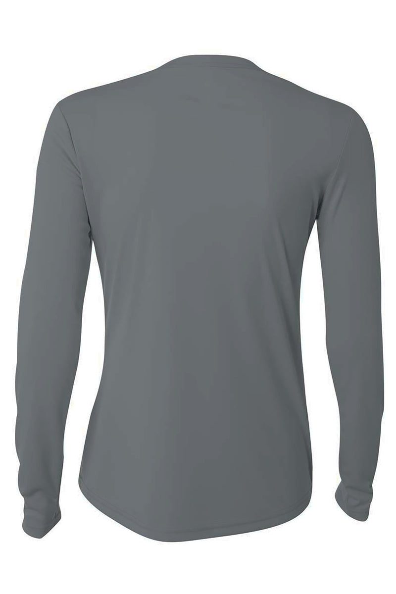 A4 Women's Cooling Performance Long Sleeve Tee - Graphite