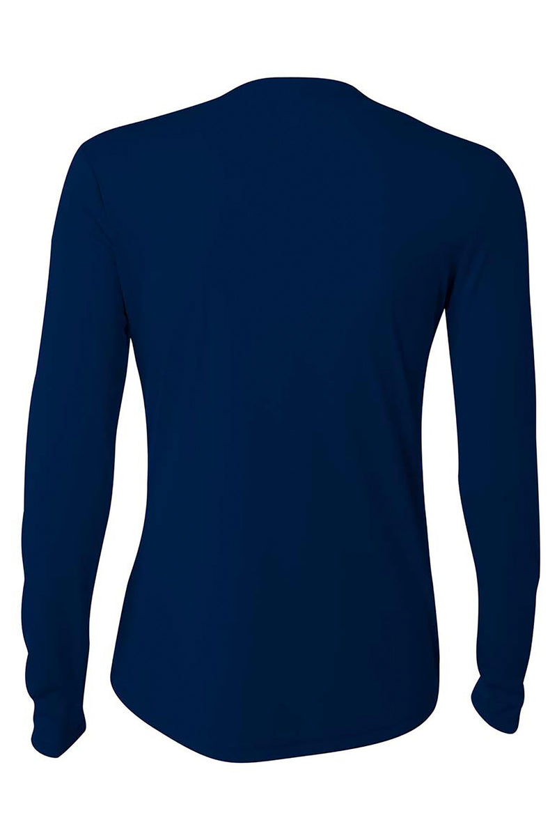 A4 Women's Cooling Performance Long Sleeve Tee - Navy