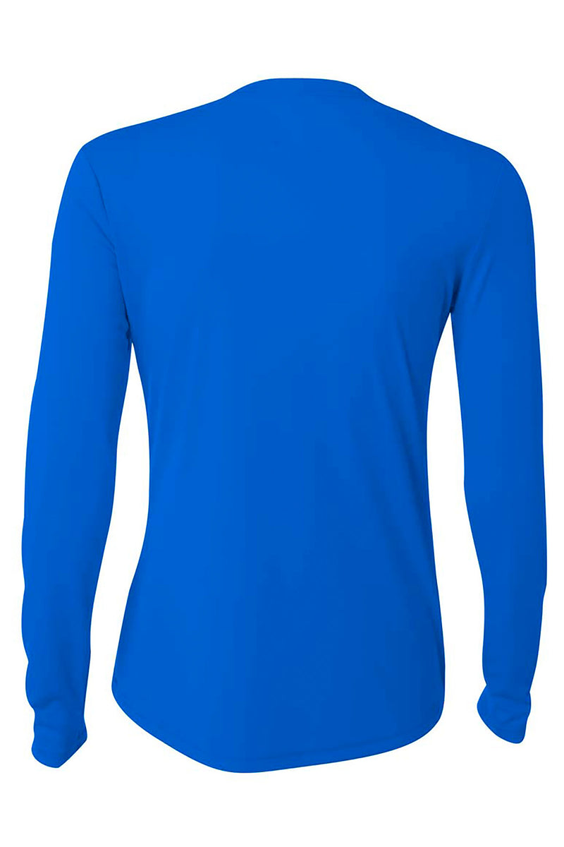 A4 Women's Cooling Performance Long Sleeve Tee - Royal