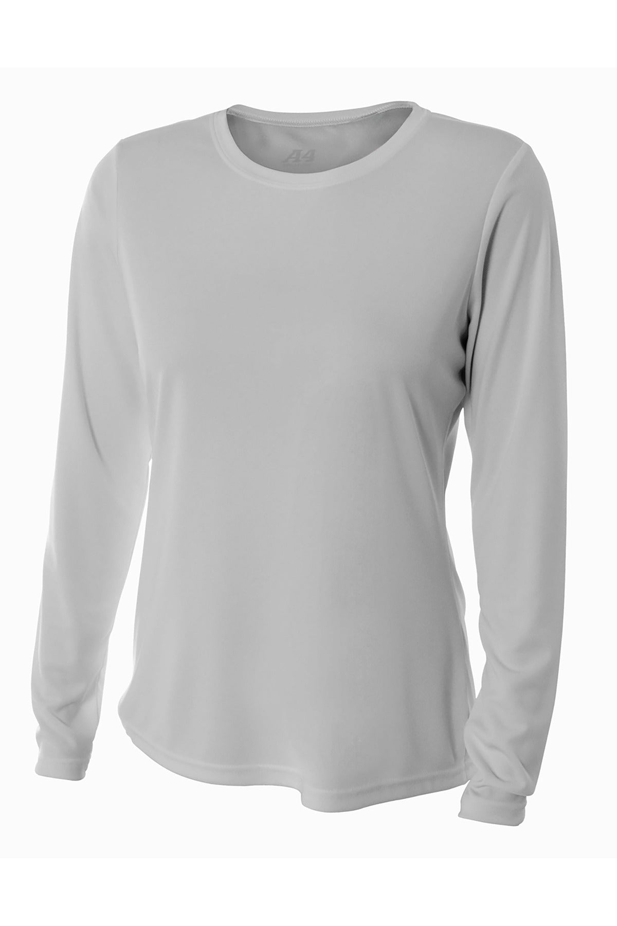 A4 Women's Cooling Performance Long Sleeve Tee - Silver