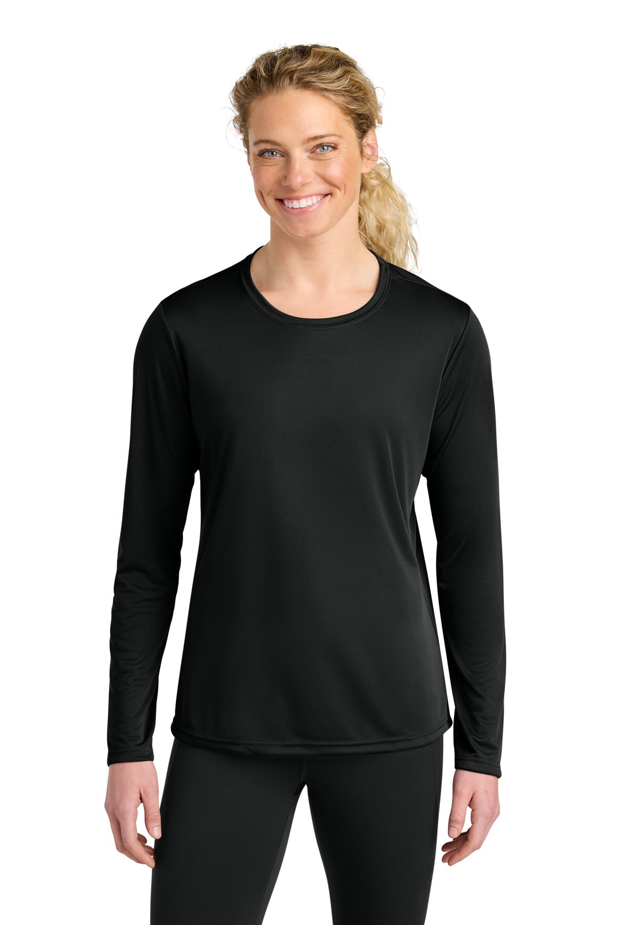 A4 Women's Cooling Performance Long Sleeve Tee - Black