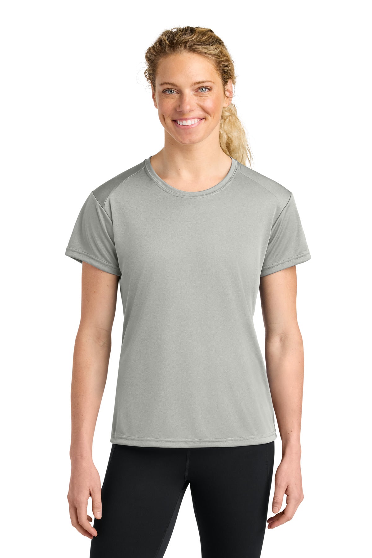 A4 Women's Cooling Performance Short Sleeve Tee - Silver