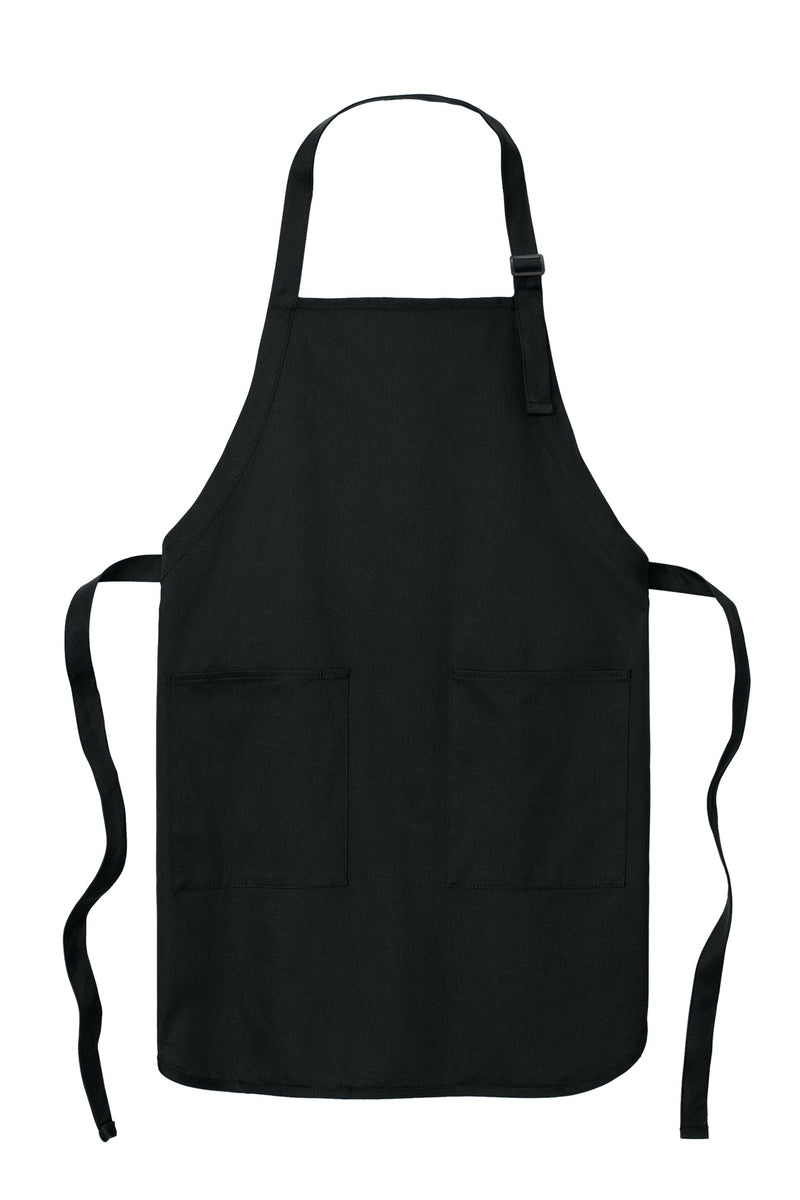 Port Authority Full-Length Apron with Pockets - Black