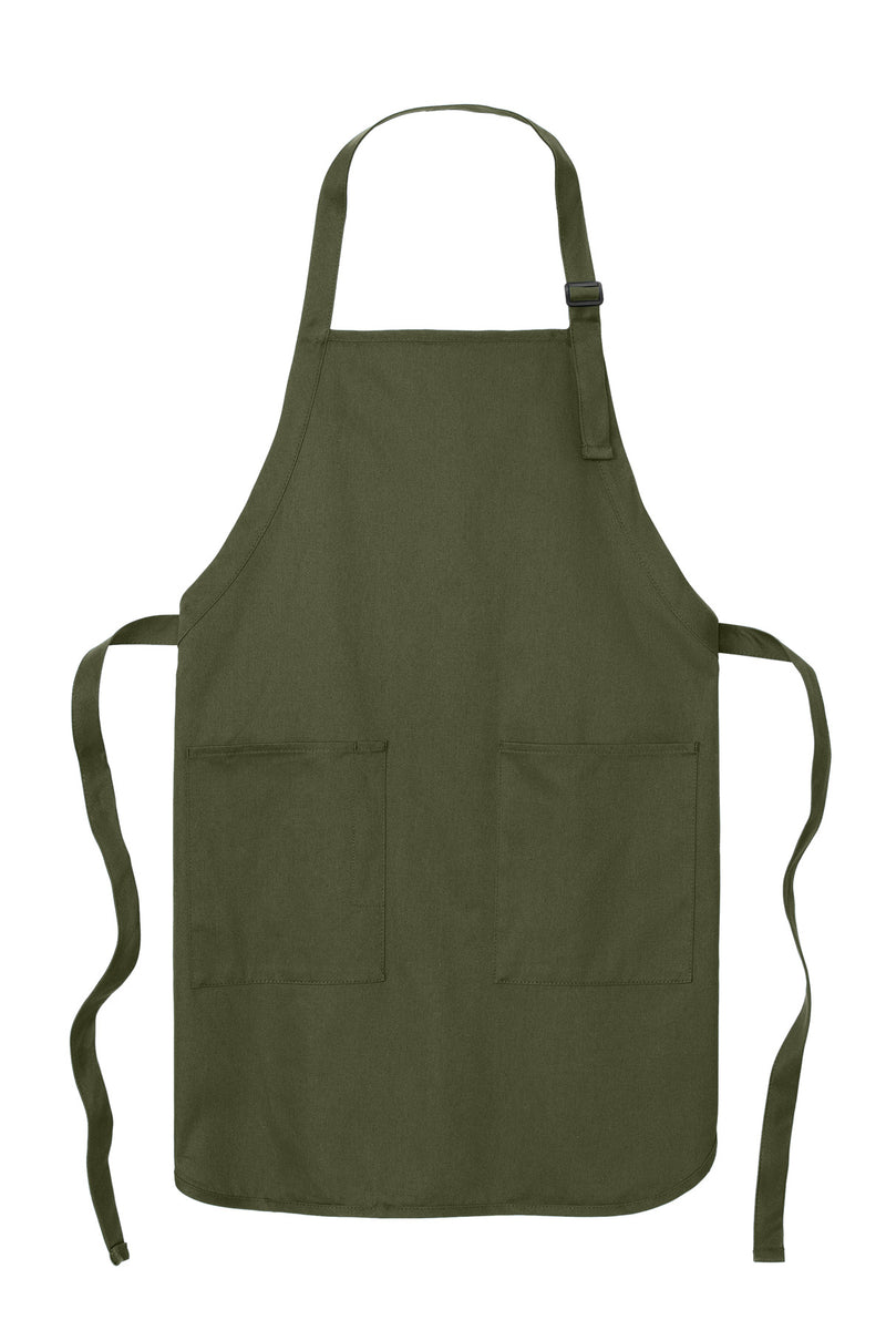 Port Authority Full-Length Apron with Pockets - Olive Drab Green