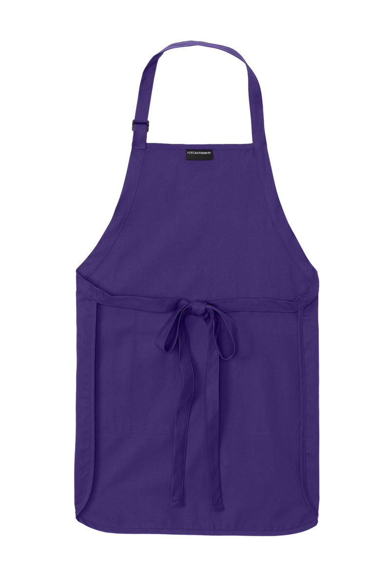 Port Authority Full-Length Apron with Pockets - Prism Purple