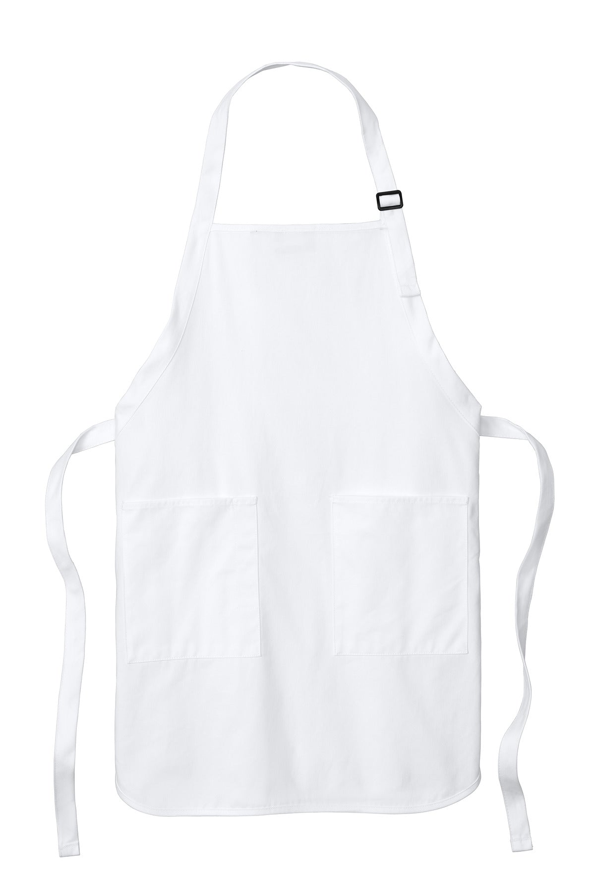 Port Authority Full-Length Apron with Pockets - White